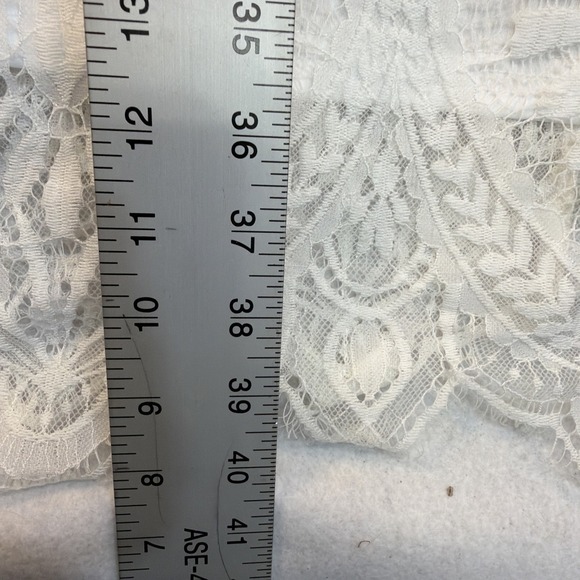 Eilly Bazar White Floral Eyelet Lace Detail Dress Women's Size Medium Boho NWT - Picture 6 of 13